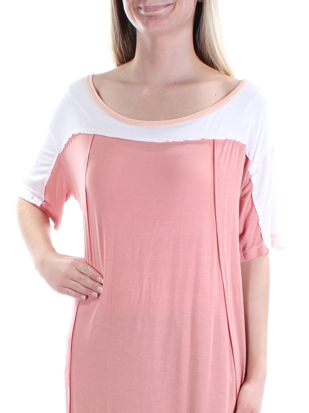 We The Free Peach and Ivory Panel Dress